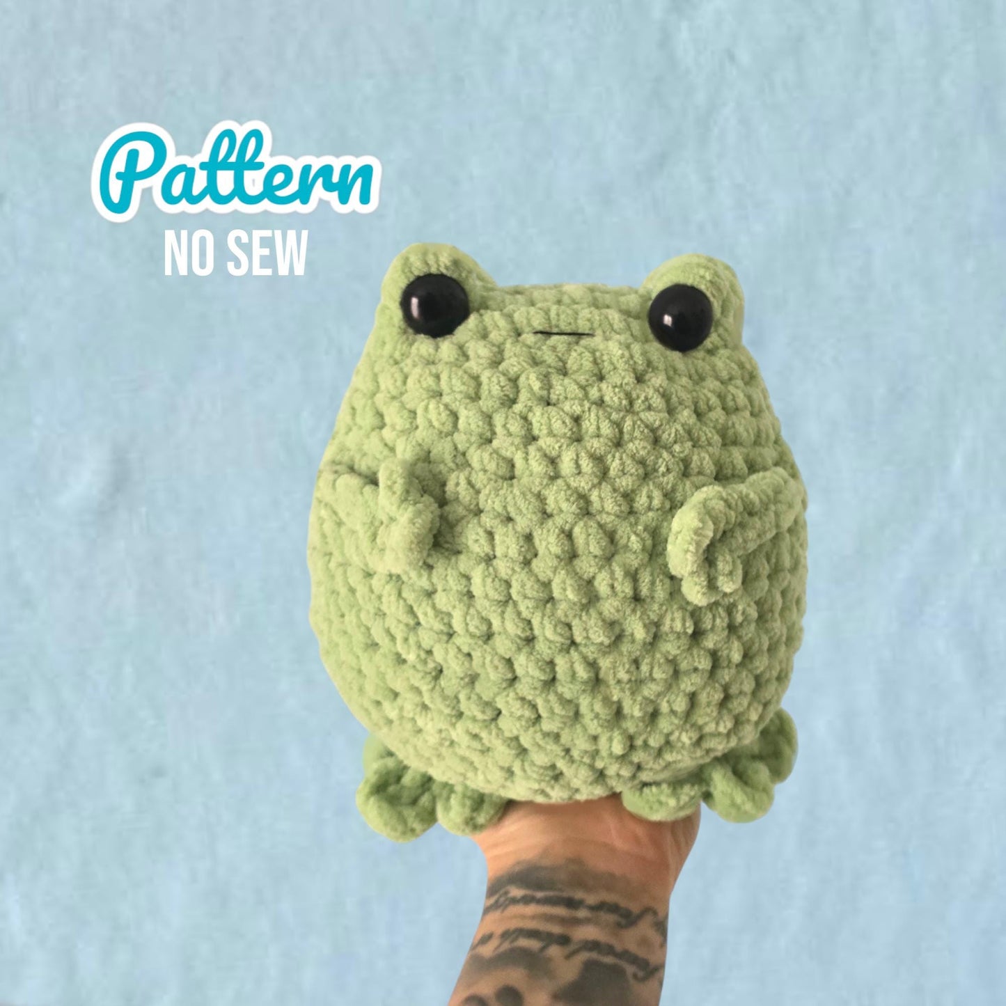 Chubby Frog Crochet Pattern NO SEW