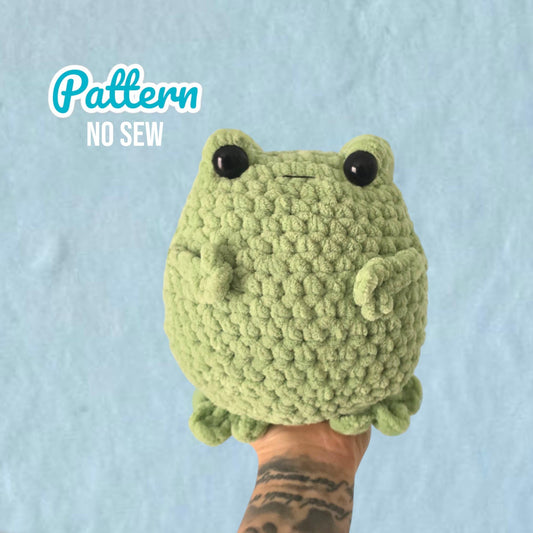 Chubby Frog Crochet Pattern NO SEW