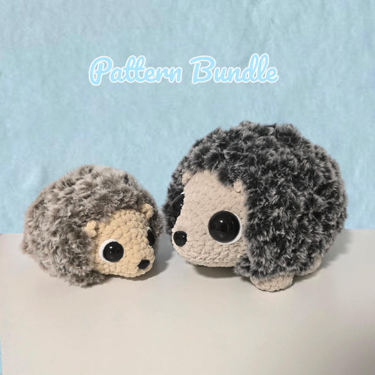 Cuddly Hedgehog Crochet Pattern BUNDLE  LOW SEW