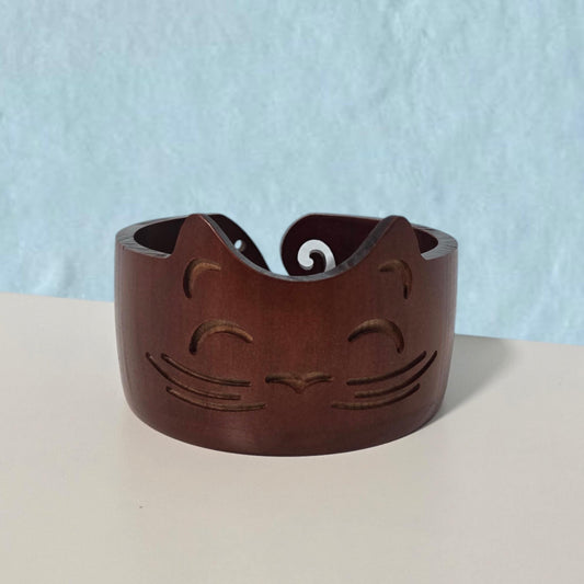 Yarn Bowl Cat Dark