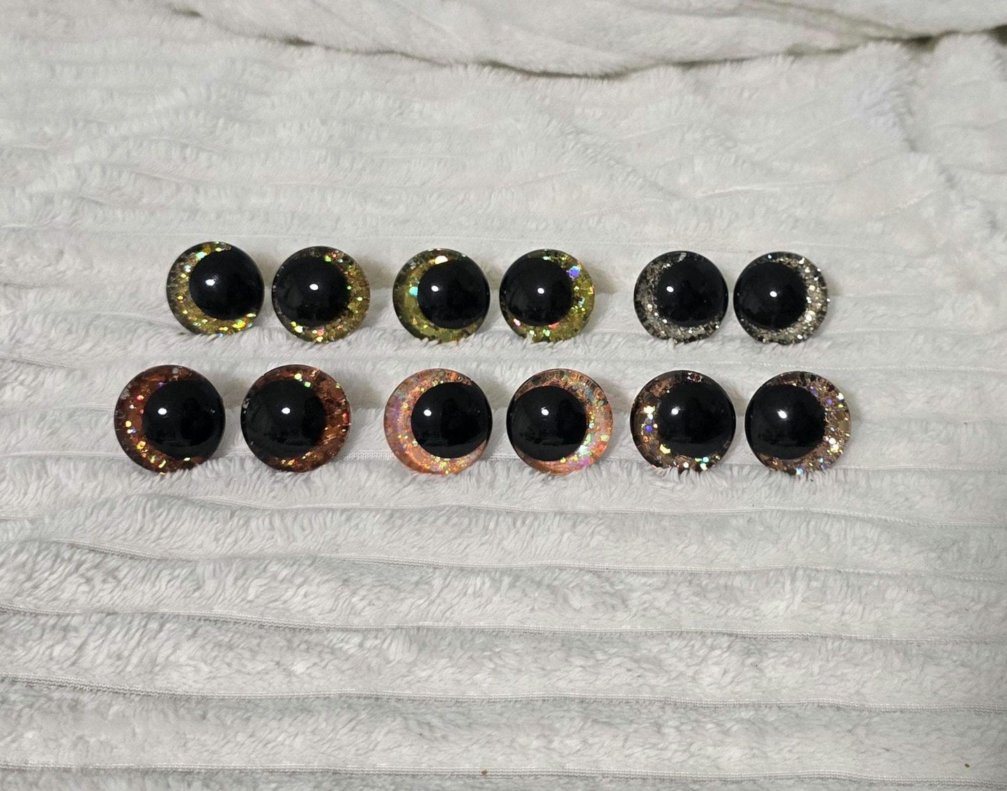 LIMITED GOLDEN DESIGN Handpainted Safety Eyes Sparkling 20/25/30/35mm Sink Eyes Crocheting Amigurumi Toys