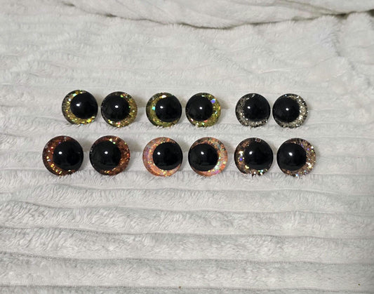 LIMITED GOLDEN DESIGN Handpainted Safety Eyes Sparkling 20/25/30/35mm Sink Eyes Crocheting Amigurumi Toys