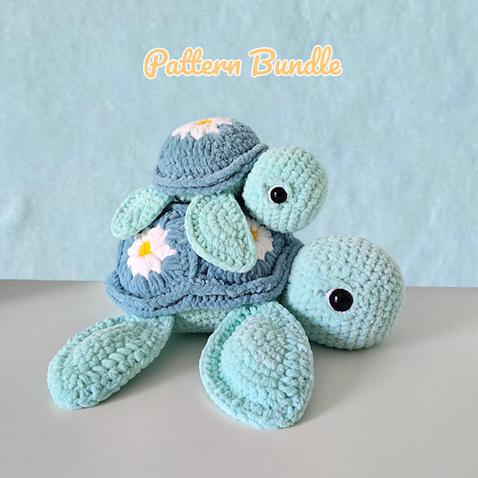BUNDLE Granny Square Turtles Crochet Pattern