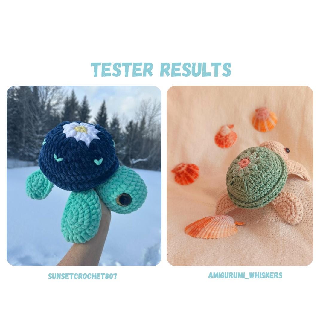 Baby Granny Square Turtle Crochet Pattern LOW SEW