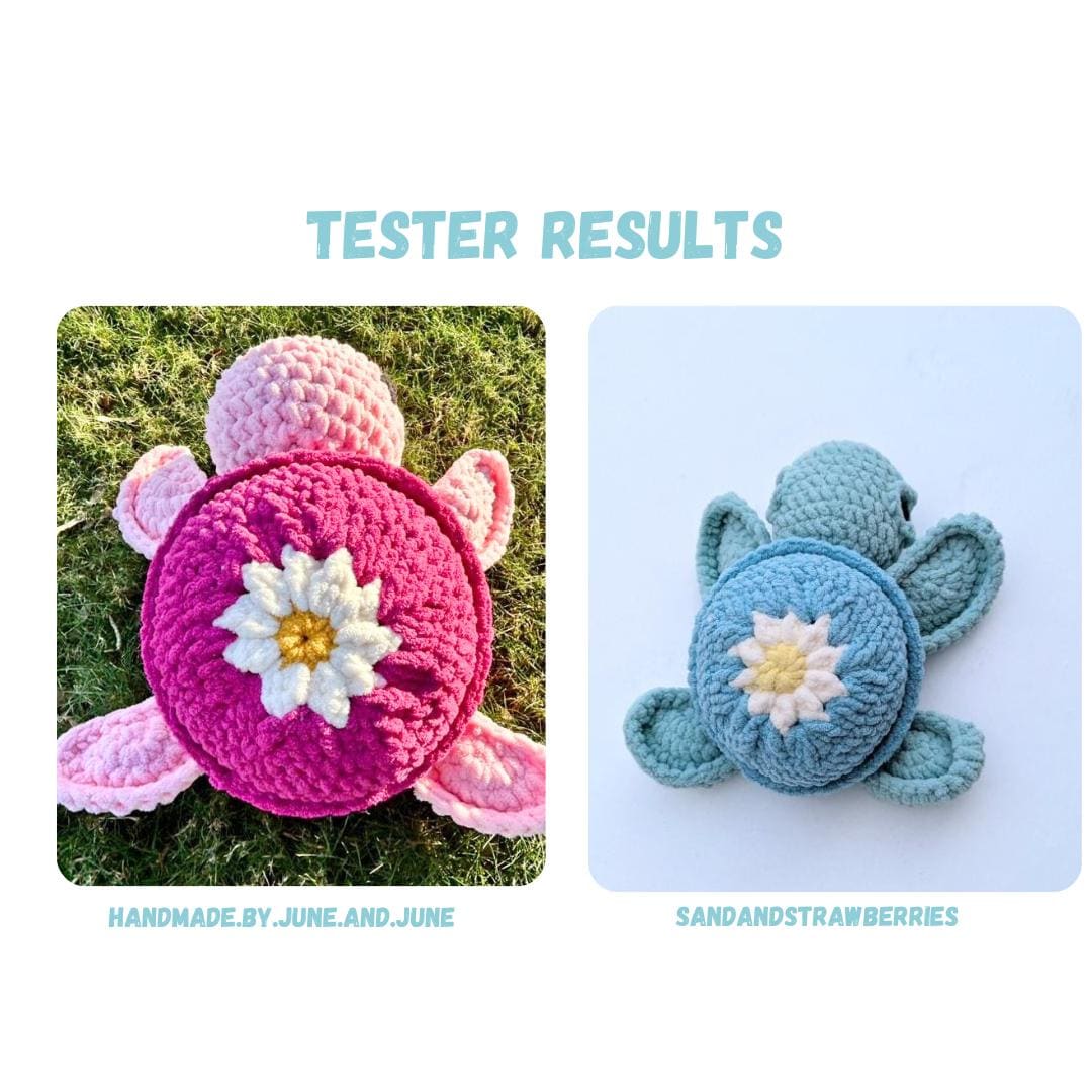 Baby Granny Square Turtle Crochet Pattern LOW SEW