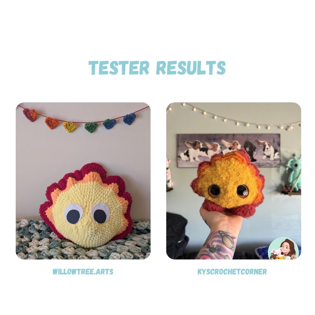XL Fire Demon Pillow Crochet Pattern
