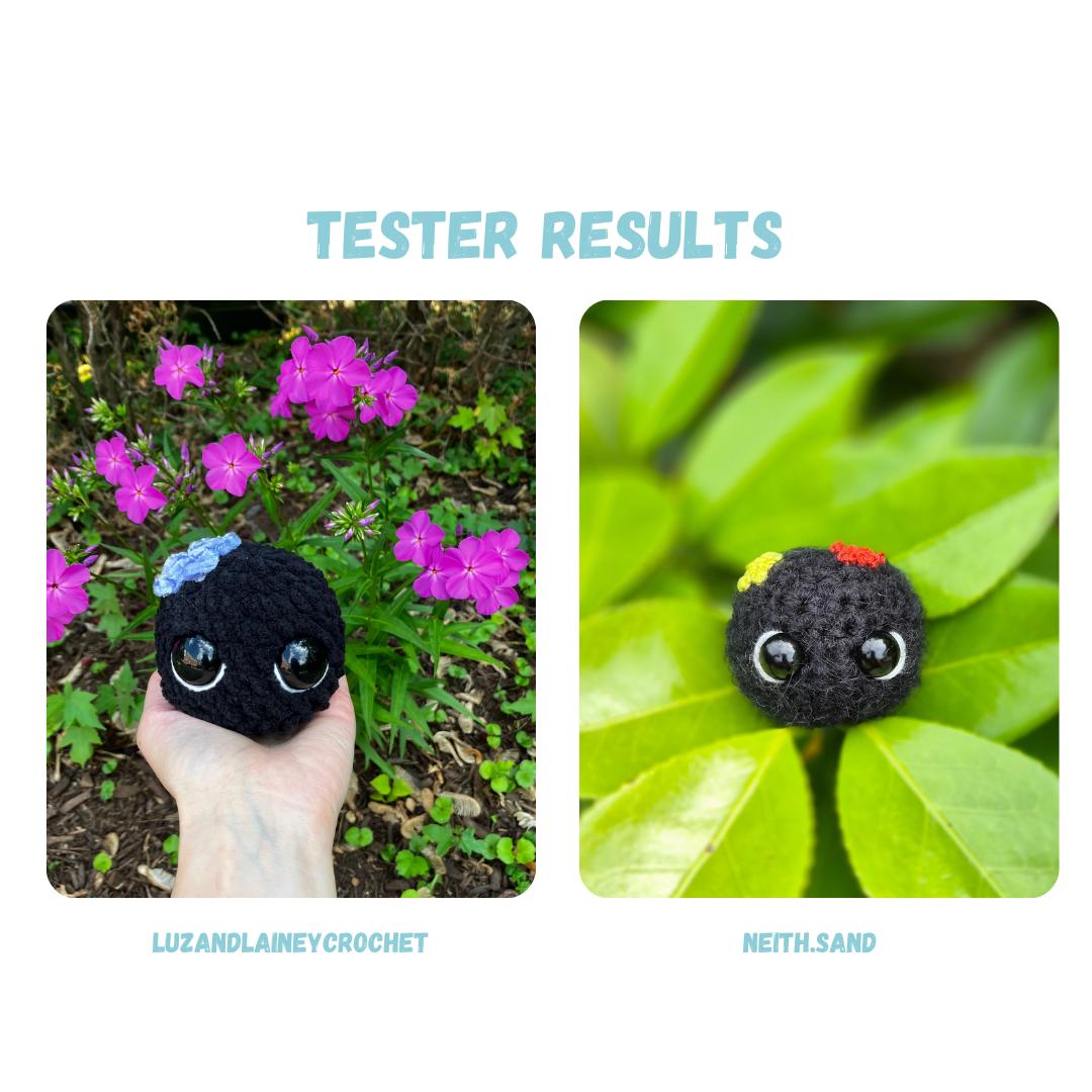 Chibi Coal Crochet Pattern NO SEW