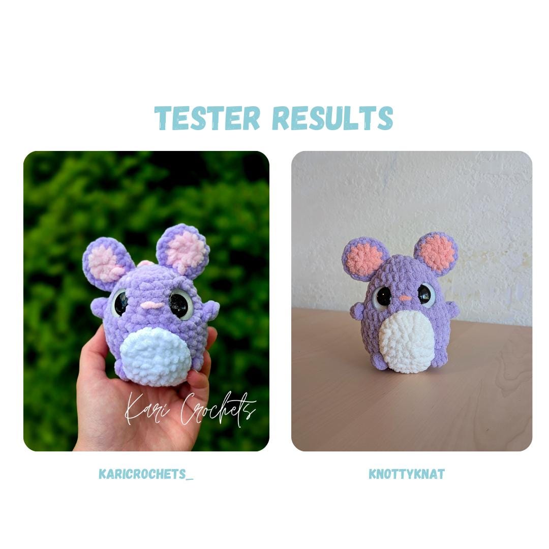 Chibi Mouse Crochet Pattern LOW SEW