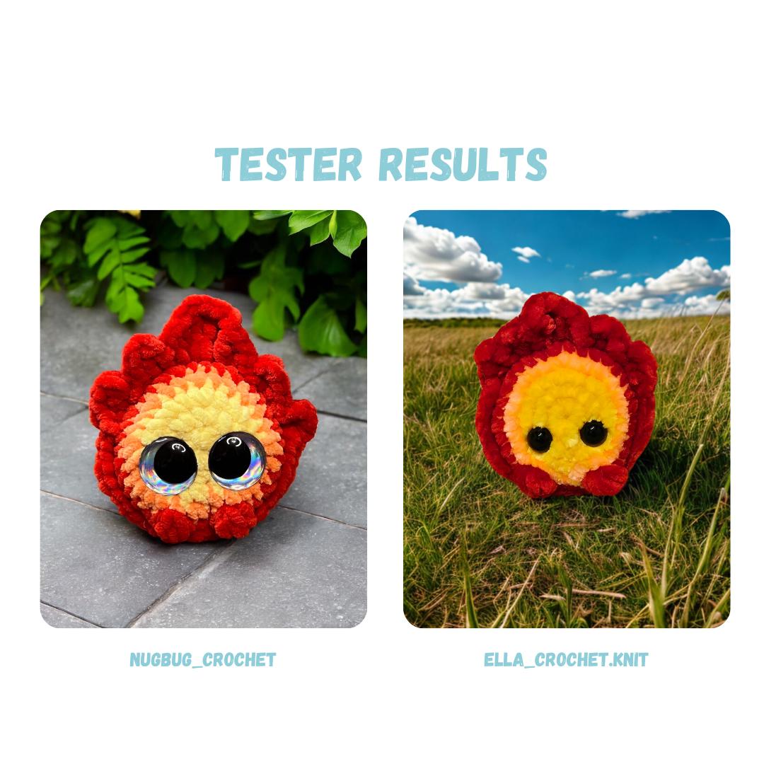 Chibi Fire Demon Crochet Pattern NO SEW