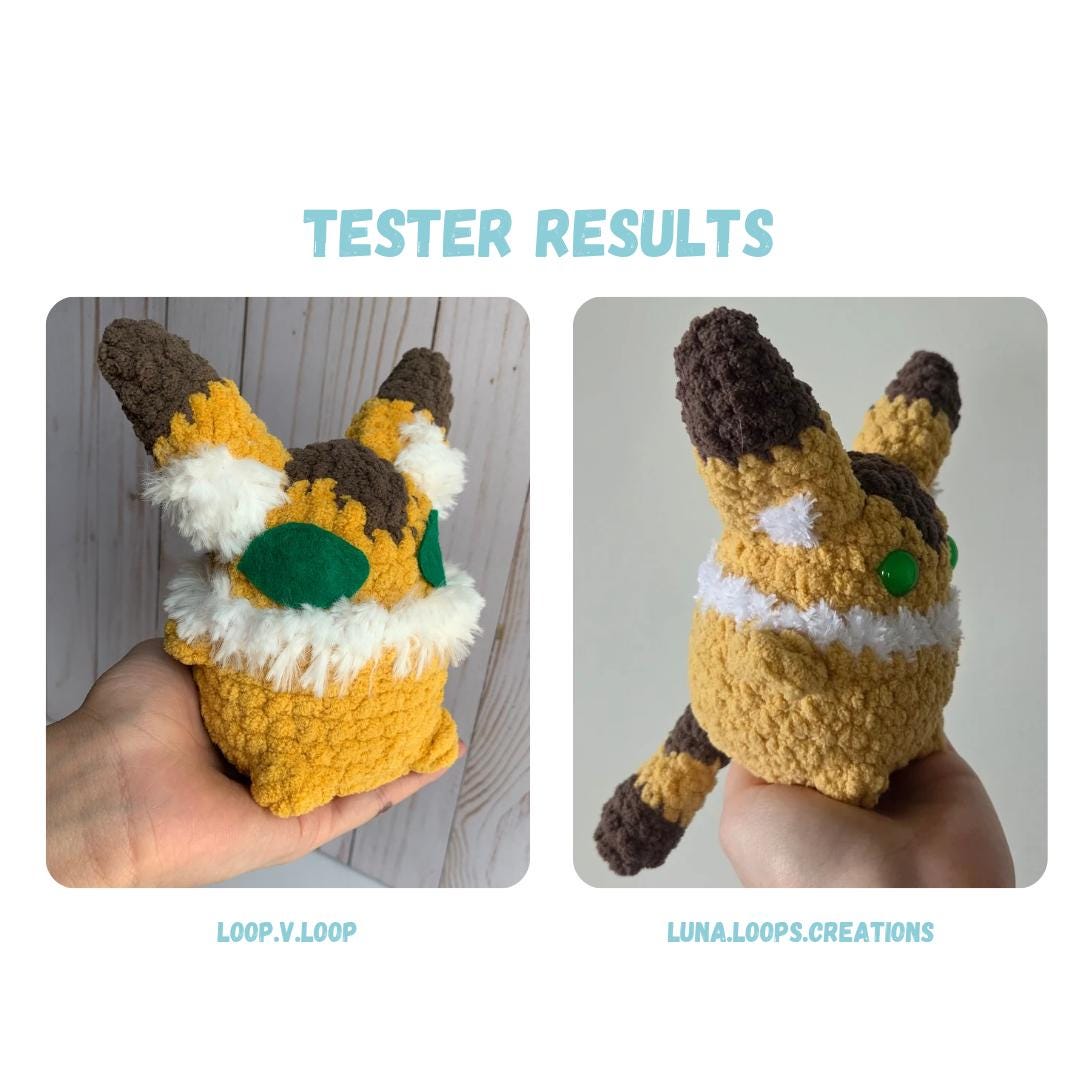 Chibi Squirrel Fox Crochet Pattern LOW SEW