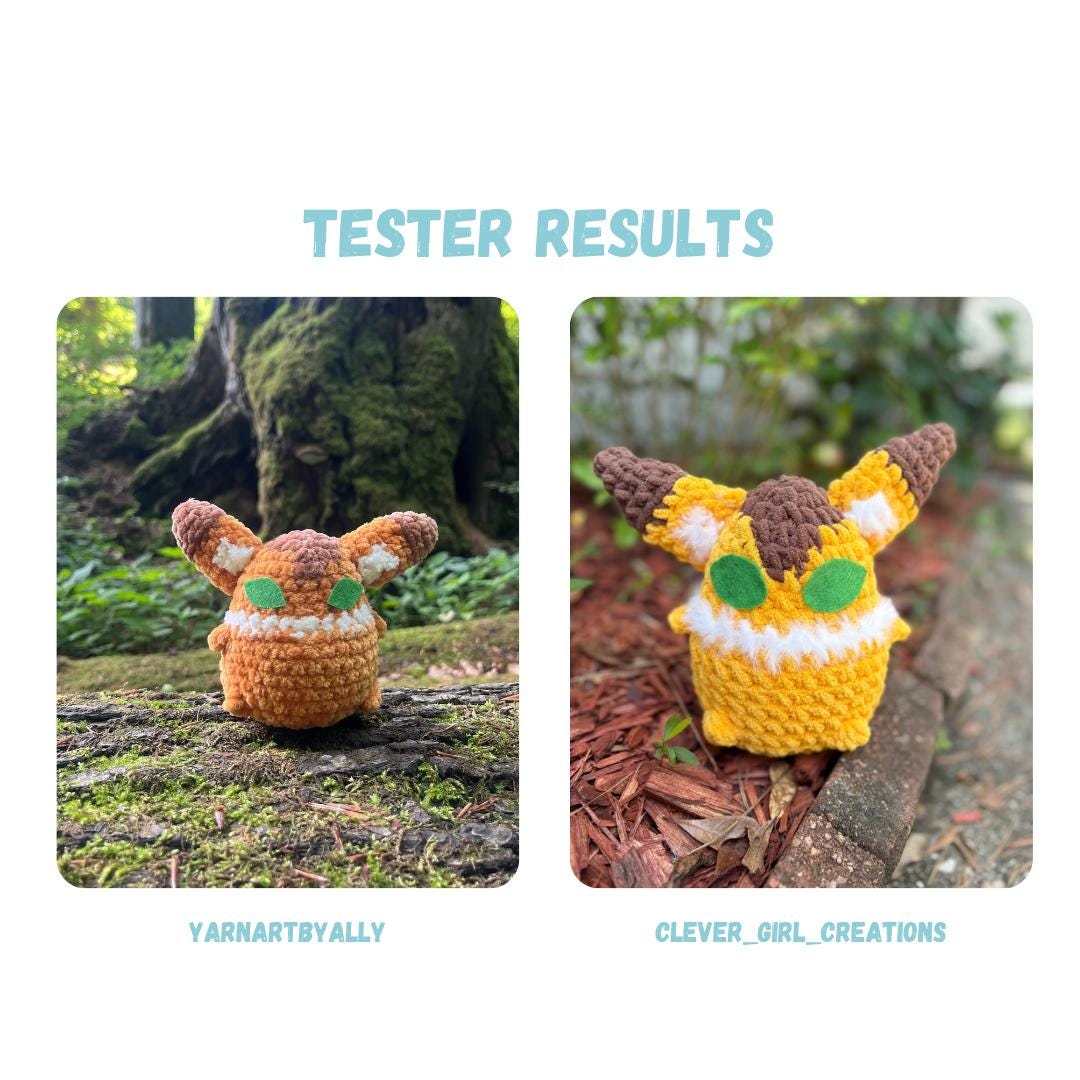 Chibi Squirrel Fox Crochet Pattern LOW SEW