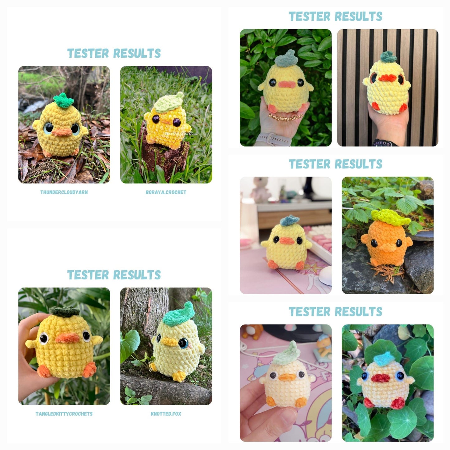 Spitit Chibi Crochet Pattern Bundle LOW SEW 6 Characters