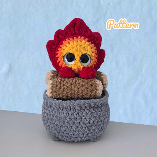 Fire Demon in Pot Crochet Pattern