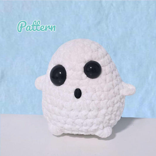 Chibi Forest Ghost Crochet Pattern NO SEW