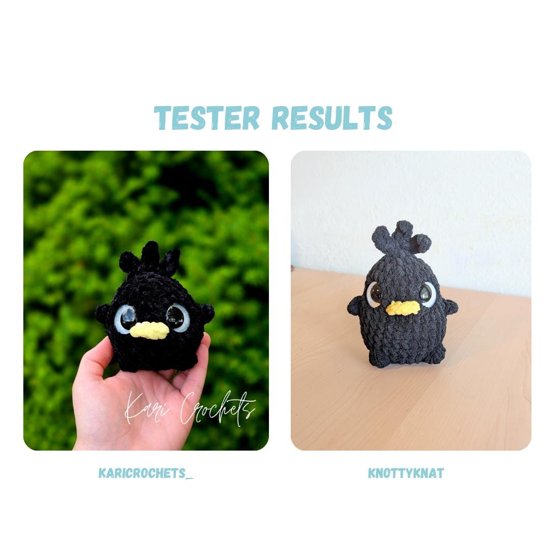 Chibi Bird Crochet Pattern NO SEW
