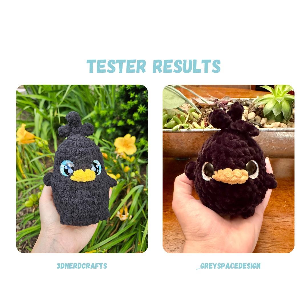 Chibi Bird Crochet Pattern NO SEW