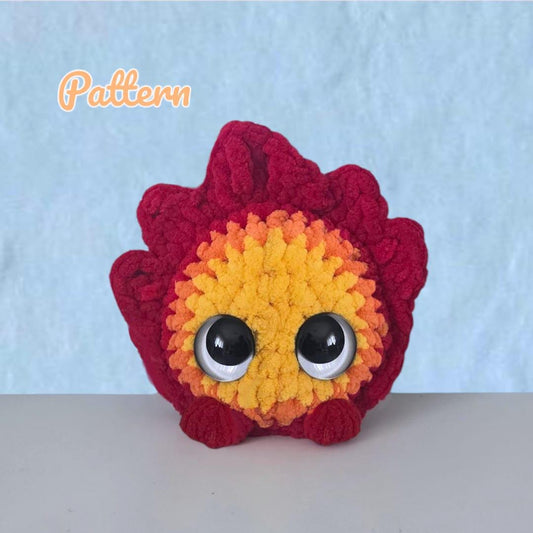 Chibi Fire Demon Crochet Pattern NO SEW