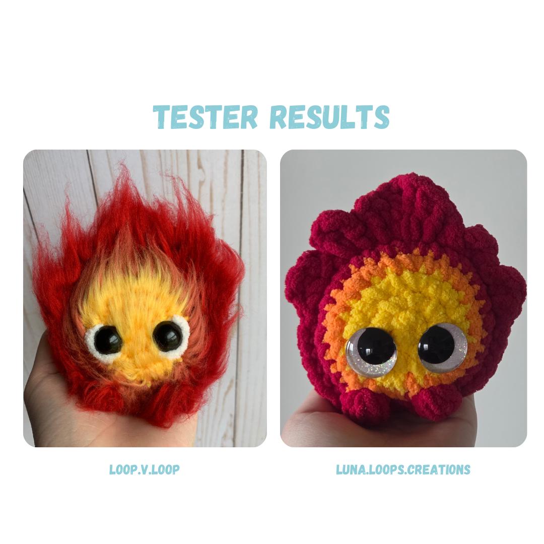 Chibi Fire Demon Crochet Pattern NO SEW