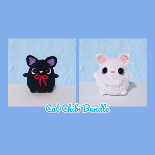 Chibi Cats Bundle Crochet Pattern LOW SEW