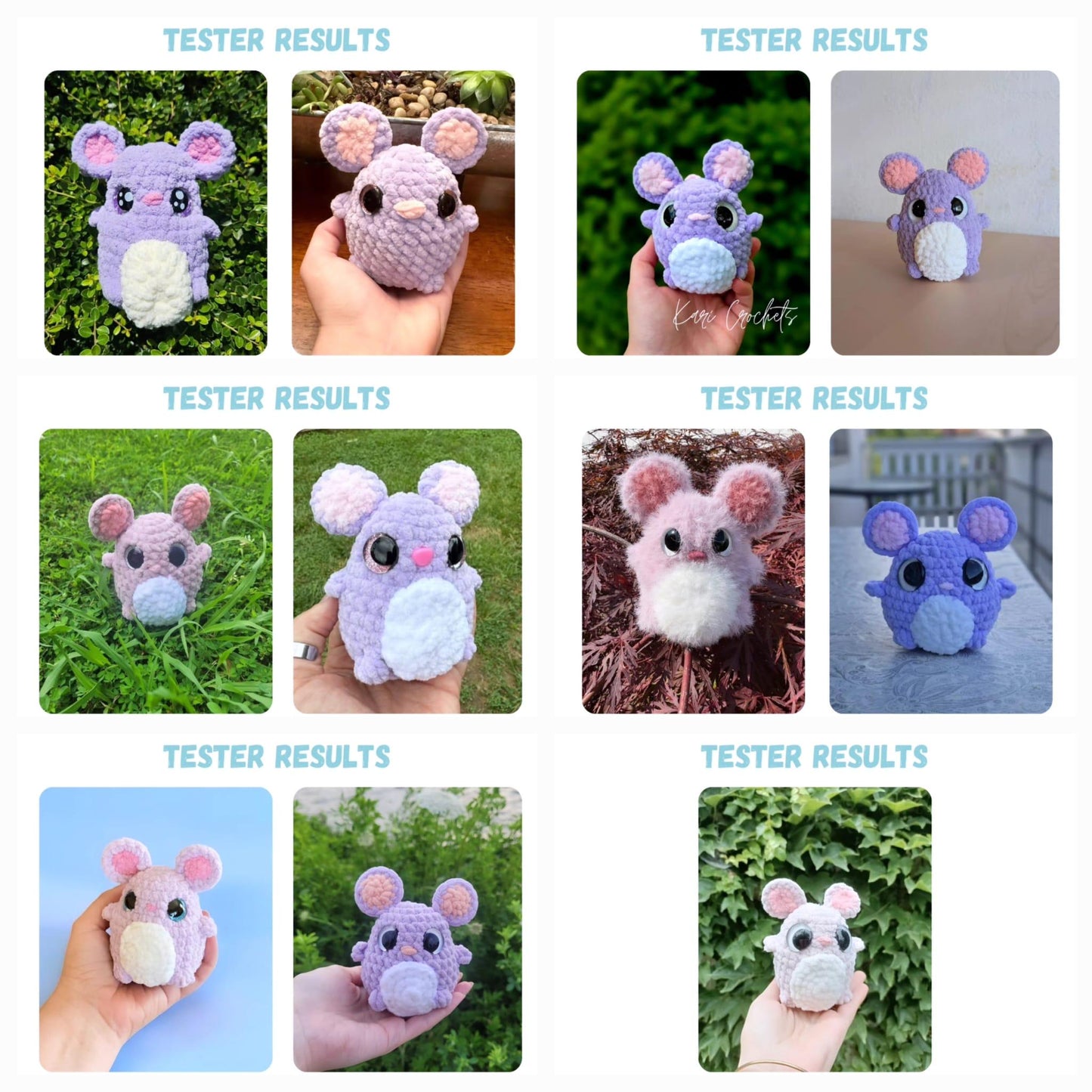 Spitit Chibi Crochet Pattern Bundle LOW SEW 6 Characters