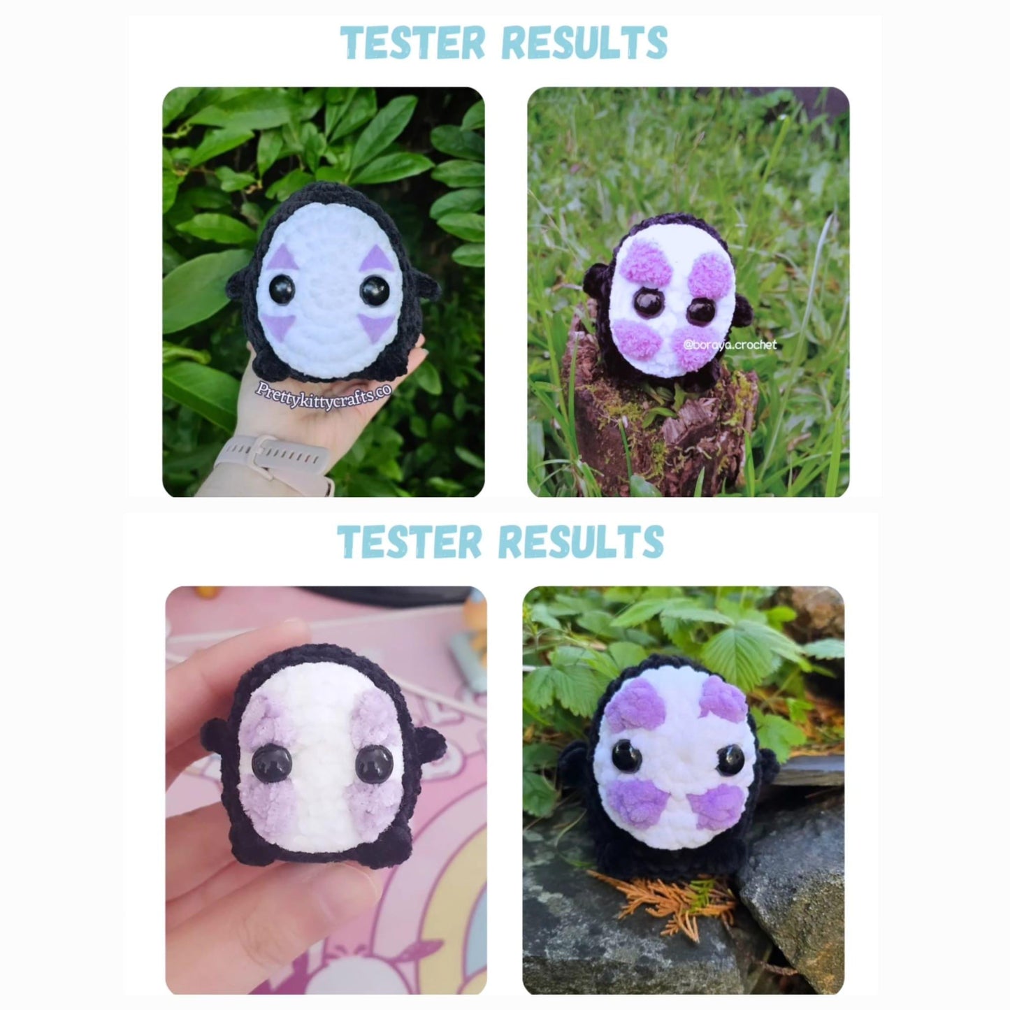 Spitit Chibi Crochet Pattern Bundle LOW SEW 6 Characters
