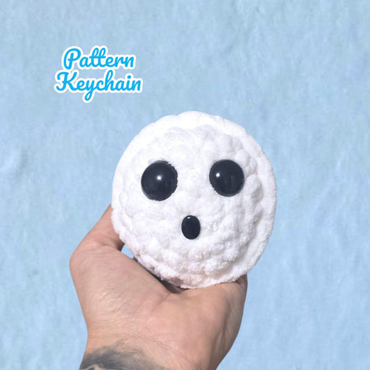 Mini Forest Ghost Keychain Crochet Pattern NO SEW