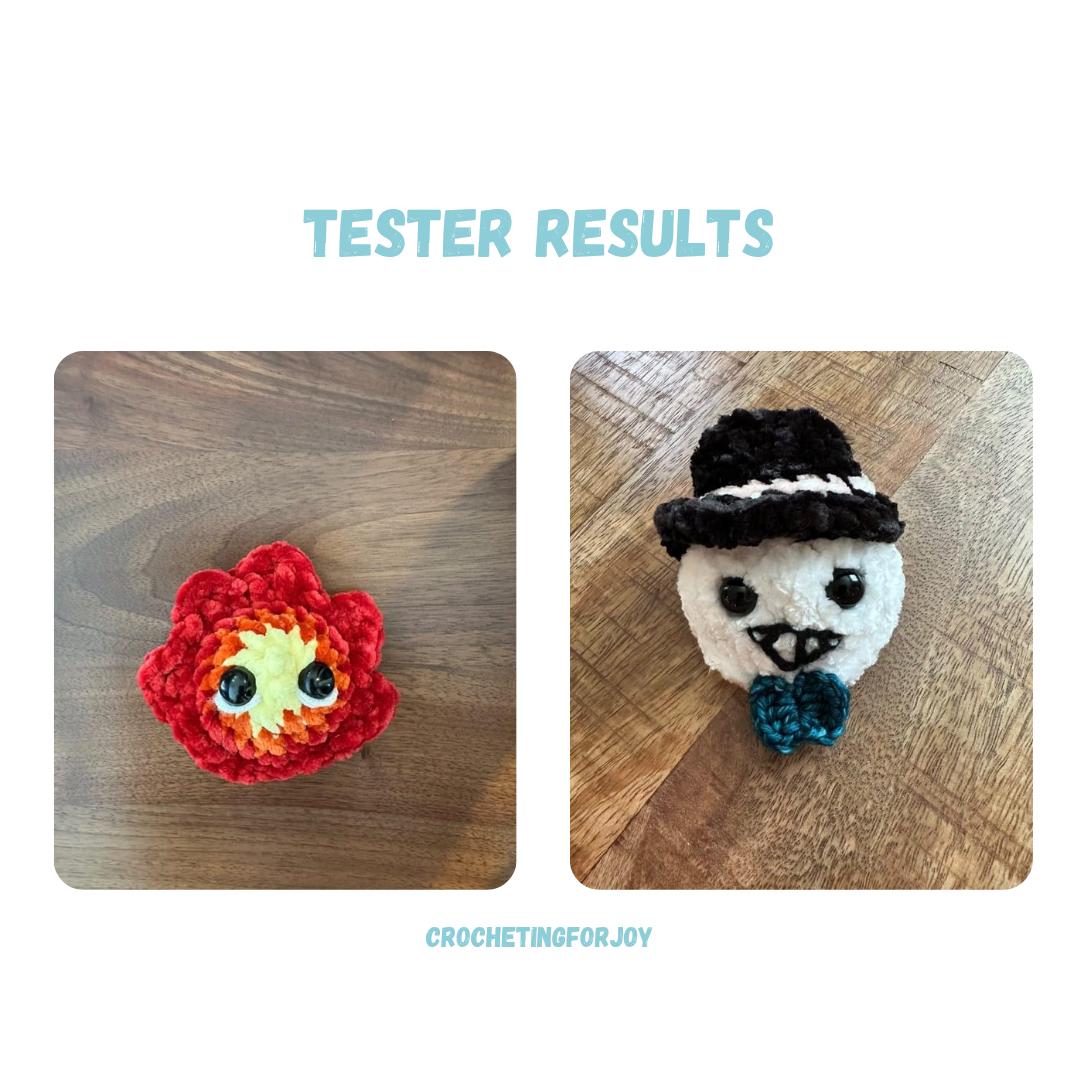 Mini Castle Keychains Crochet Pattern LOW SEW Bundle