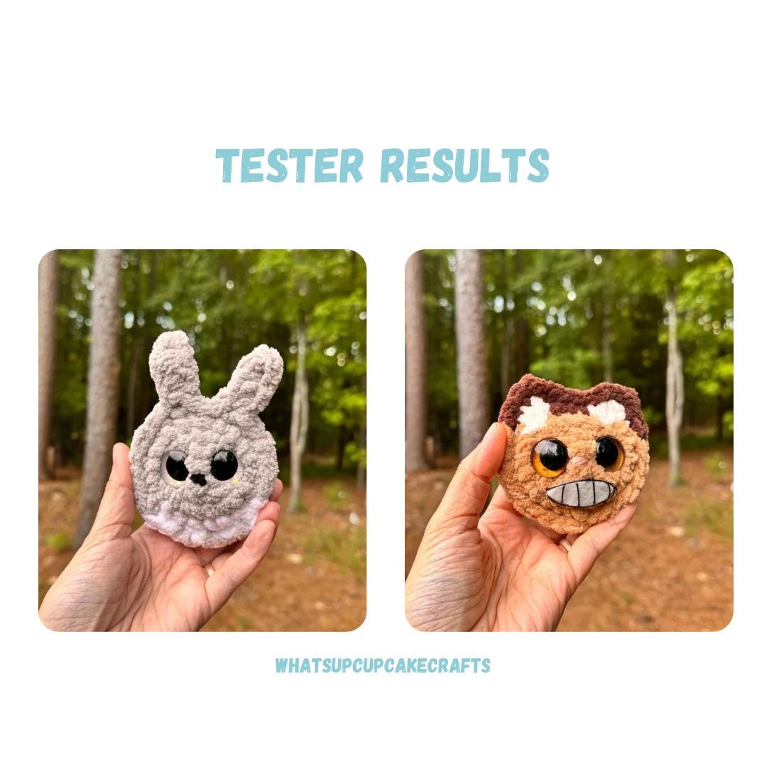 Mini Friendly Neighbor Keychains Crochet Pattern LOW SEW Bundle