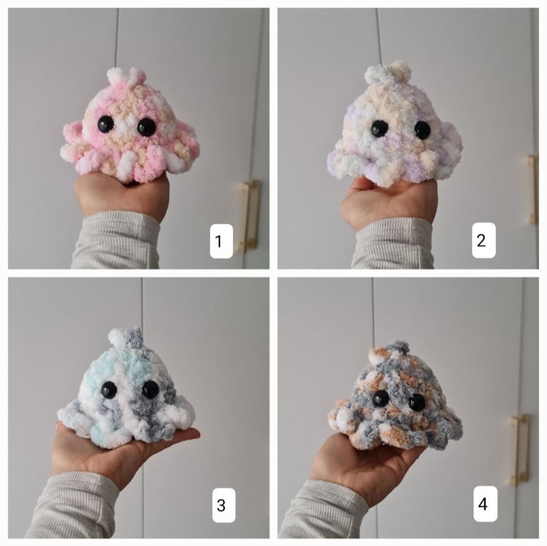 Fluffy Baby Octopus Plushie