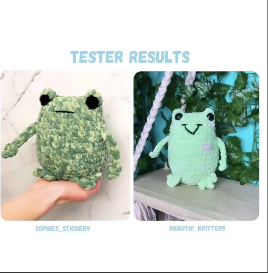 Chubby Frog Crochet Pattern NO SEW