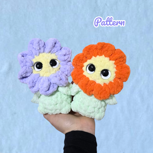 Mini Flower Duo Crochet Pattern LOW SEW