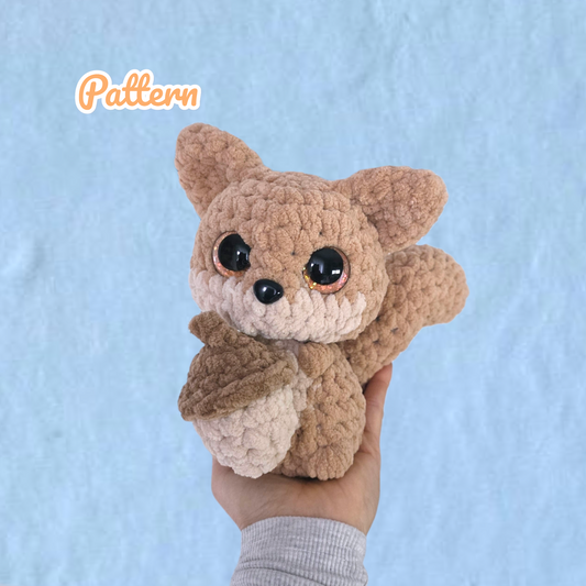 Squirrel with Acorn Crochet Pattern Low Sew