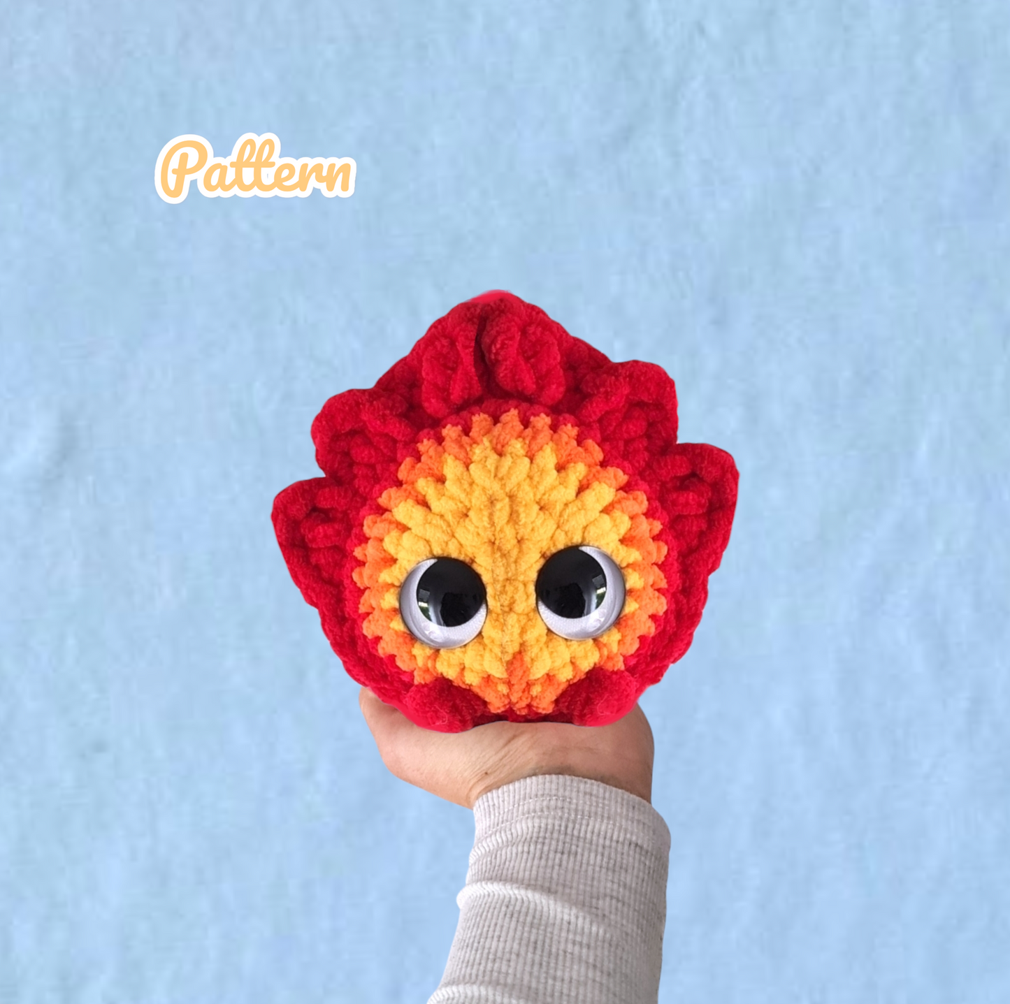 Chibi Fire Demon Crochet Pattern NO SEW