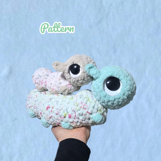 Caterpillar Duo Family Crochet Pattern LOW SEW