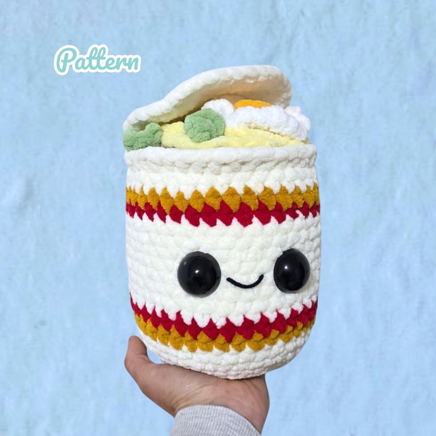 Instant Ramen Crochet Pattern Low Sew/No Sew