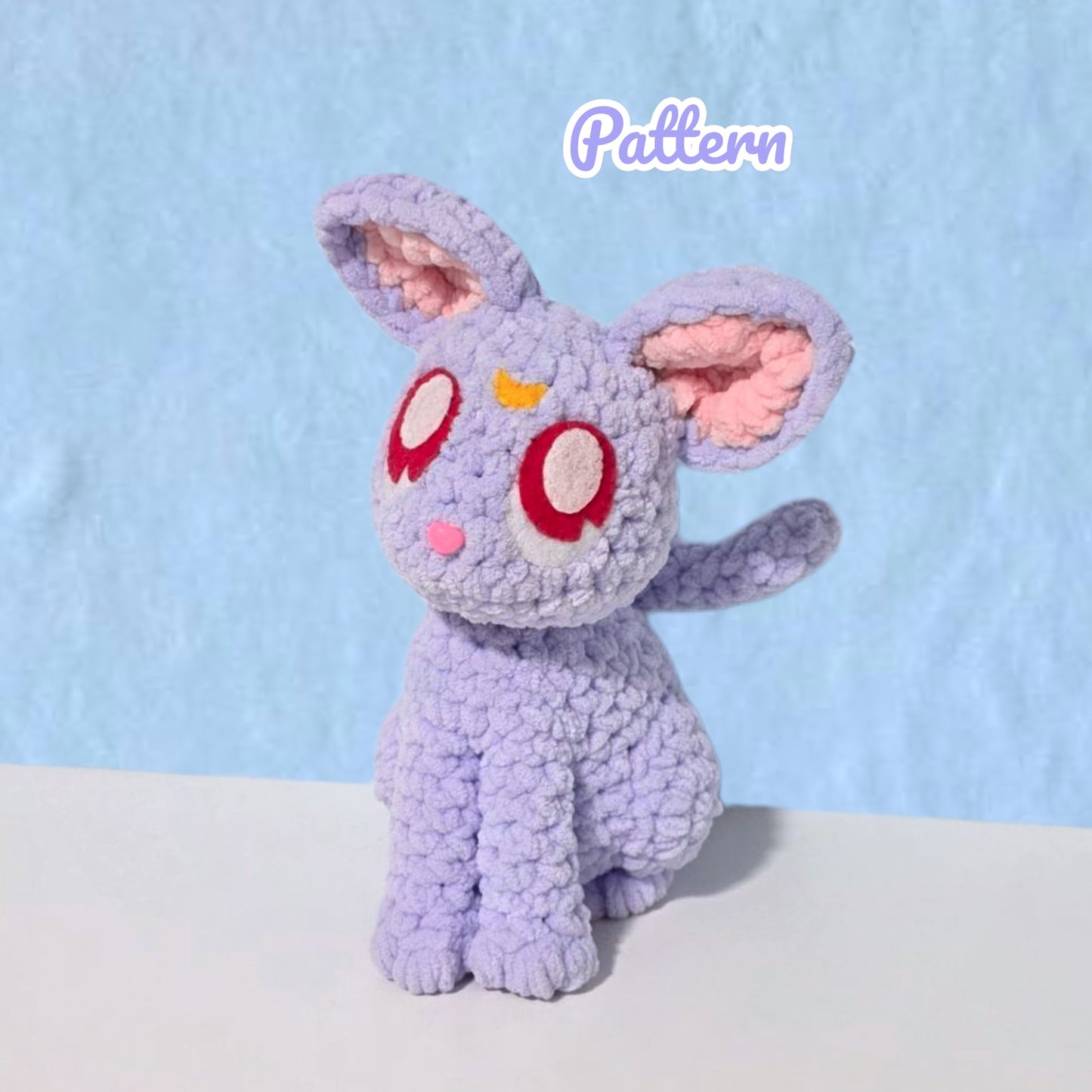 BUNDLE Large and Little Moon Cat Anime Cat Crochet Pattern