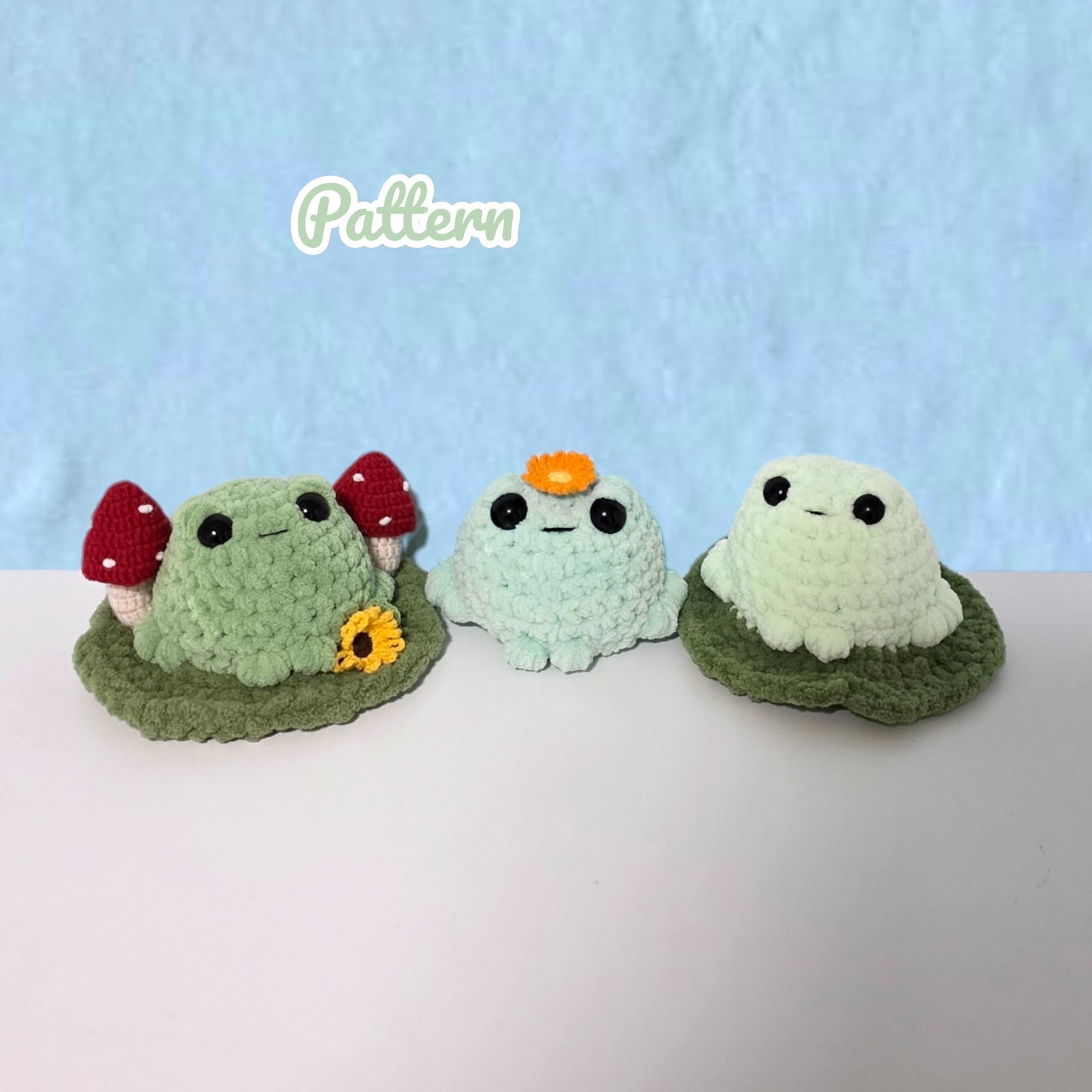 Frog Crochet Pattern 3 Designs NO SEW