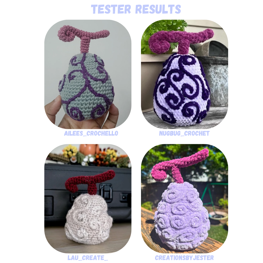 Devil Fruit BUNDLE Crochet Pattern 12 Fruit Designs