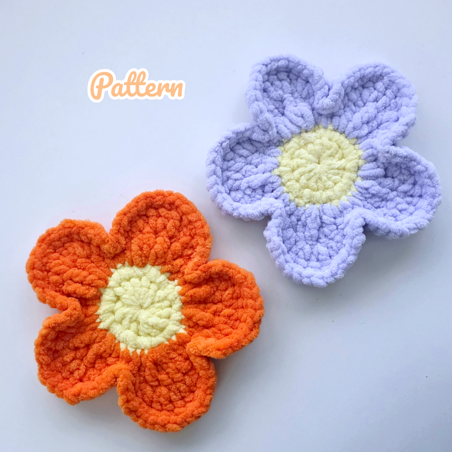 Flower Coaster Crochet Pattern NO SEW