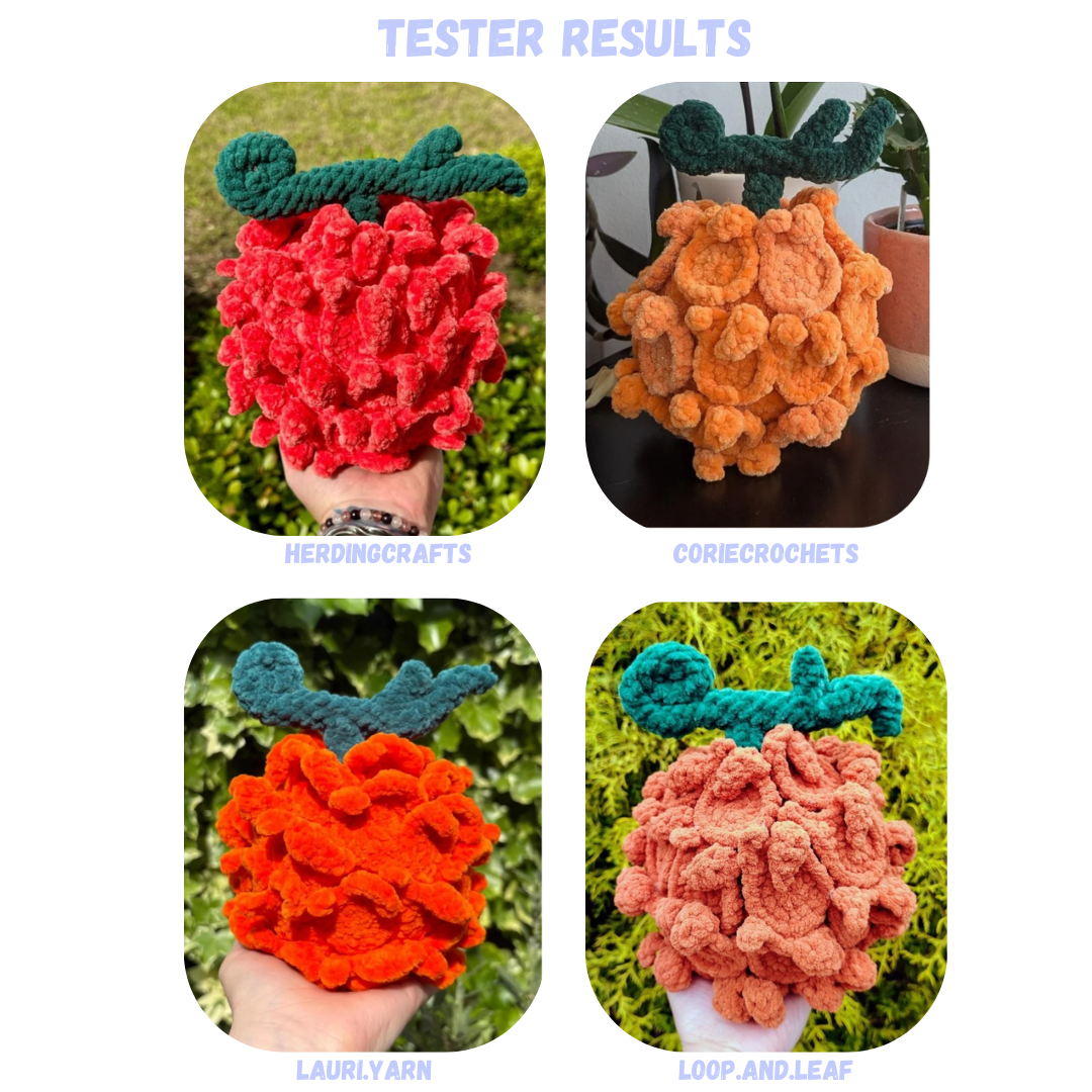 Devil Fruit BUNDLE Crochet Pattern 12 Fruit Designs