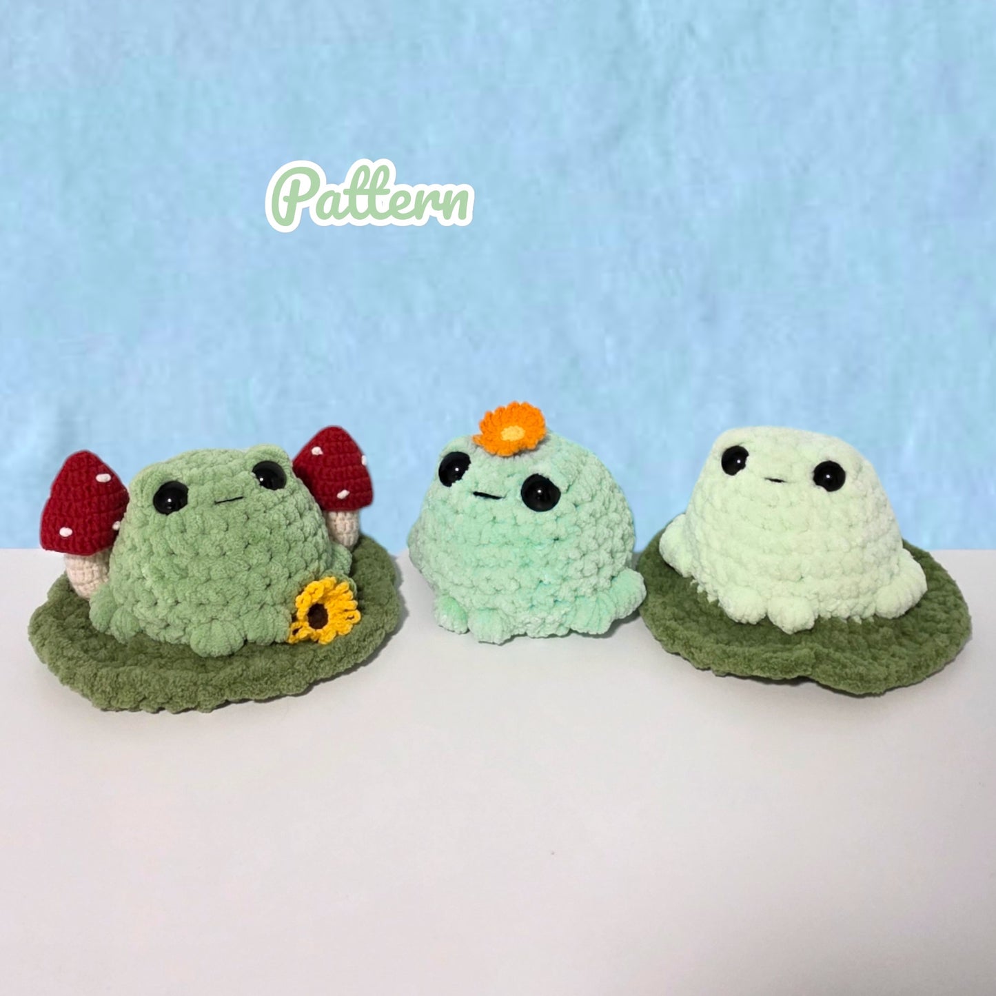 Frog Crochet Pattern 3 Designs NO SEW