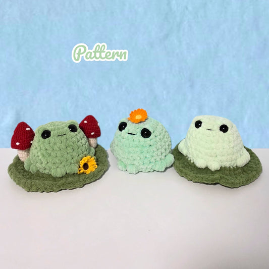 Frog Crochet Pattern 3 Designs NO SEW