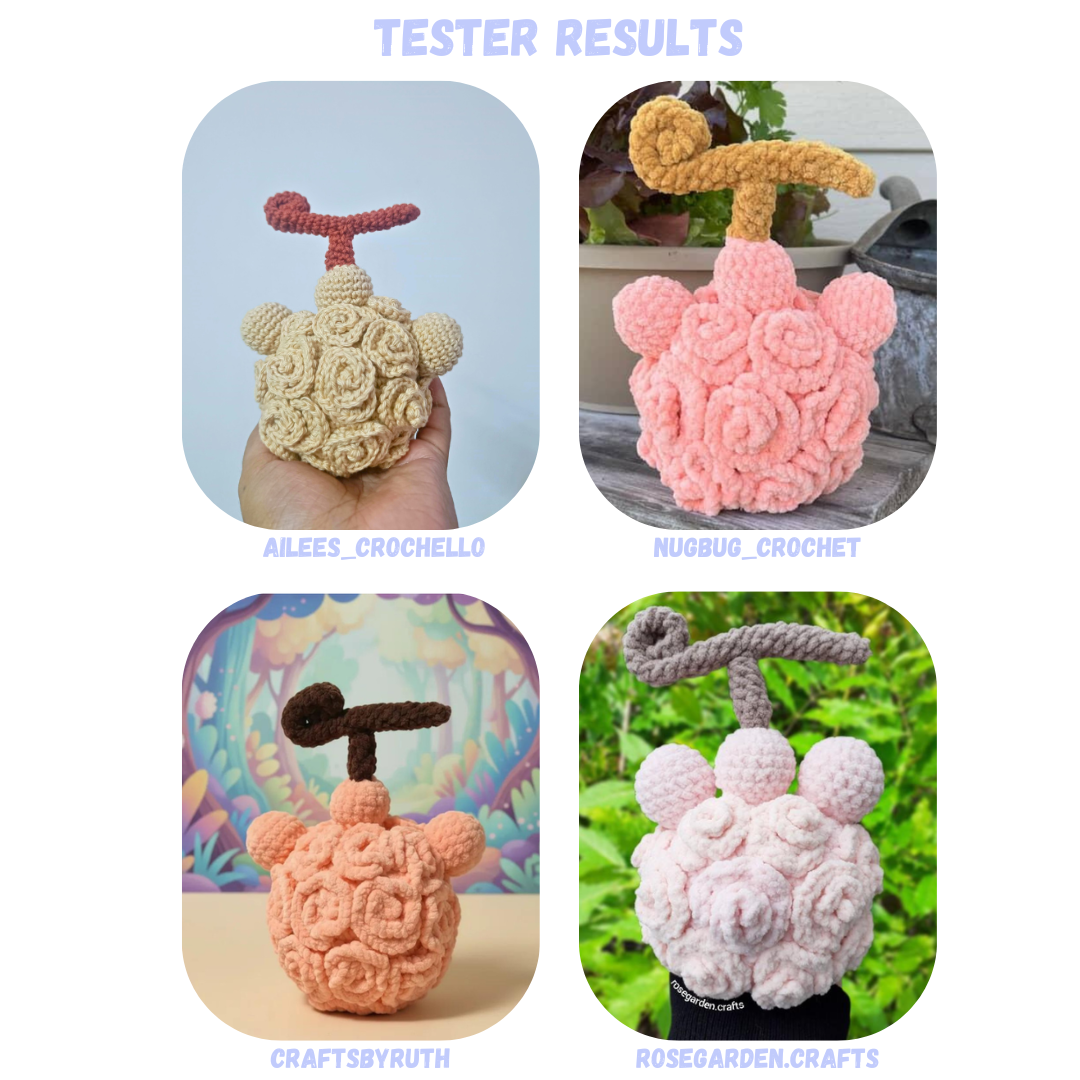 Devil Fruit BUNDLE Crochet Pattern 12 Fruit Designs