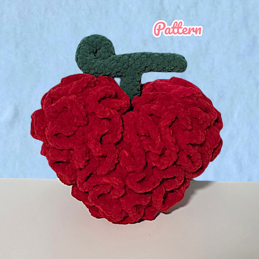 Heart Fruit Crochet Pattern / 2 in 1 Pattern: Low Sew and Sew Option